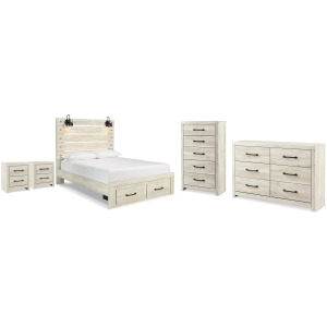 Cambeck Queen Panel Storage Bed, Dresser, Chest and 2 Nightstands