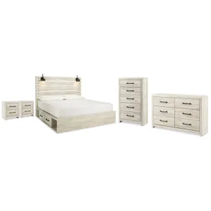 Cambeck King Panel Bed with Storage, Dresser, Chest and 2 Nightstands