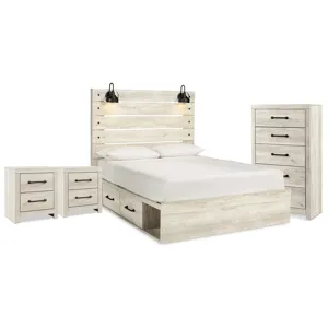 Cambeck Queen Storage Bed, Chest and 2 Nightstands