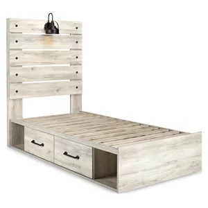Cambeck Twin Panel Bed with Storage, Dresser, Mirror, Chest and 2 Nightstands