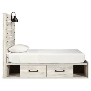 Cambeck Twin Panel Bed with Storage, Dresser, Mirror, Chest and 2 Nightstands