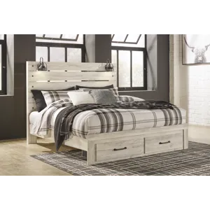 Cambeck King Panel Storage Bed, Dresser, Mirror and Nightstand
