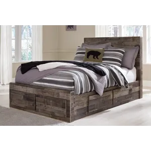 Derekson Full Panel Storage Bed, Dresser, Mirror and 2 Nightstands