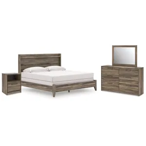 Elbrim King Panel Bed, Dresser, Mirror and Nightstand