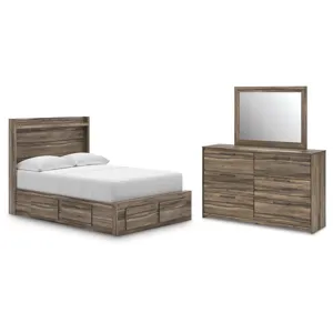 Elbrim Full Panel Storage Bed, Dresser and Mirror