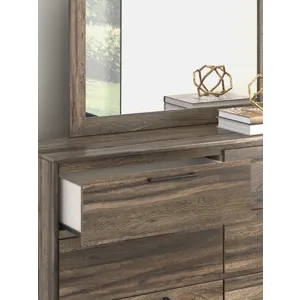 Elbrim King Panel Bed, Dresser, Mirror and Nightstand