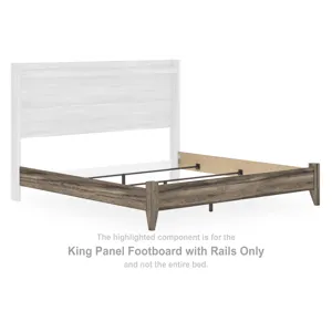 Elbrim King Panel Footboard with Rails