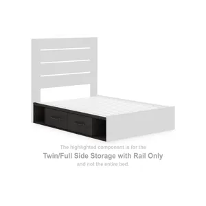 Hollivern Twin/Full Side Storage with Rail