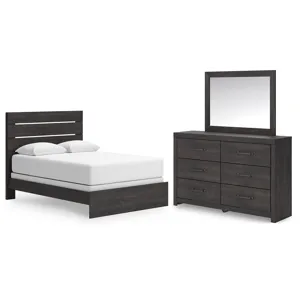 Hollivern Queen Panel Bed, Dresser and Mirror
