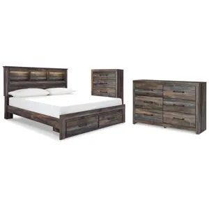 Drystan King Bookcase Storage Bed, Dresser and Chest