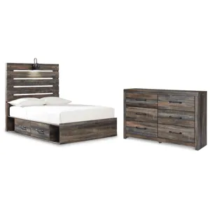 Drystan Full Panel Storage Bed and Dresser