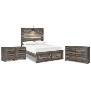Drystan Full Storage Bed, Dresser and 2 Nightstands