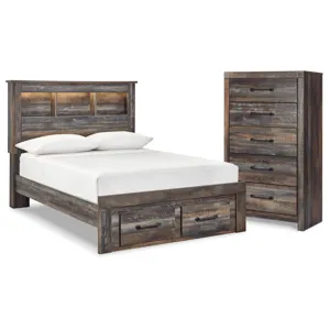 Drystan Full Bookcase Storage Bed and Chest