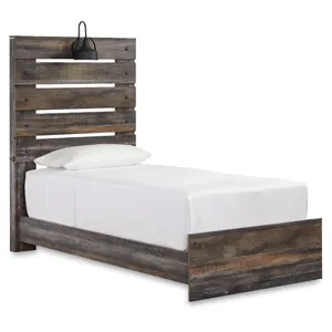 Drystan Twin Panel Bed with Storage, Dresser and Nightstand