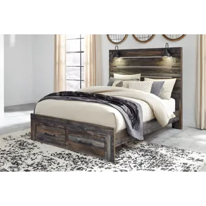 Drystan Queen Panel Storage Bed, Dresser, Mirror and Nightstand