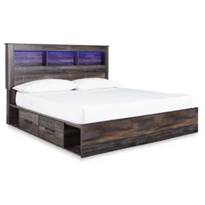 Drystan King Panel Storage Bed, Dresser, Mirror and Nightstand