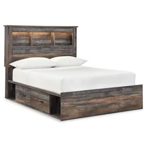 Drystan Full Bookcase Storage Bed and Dresser