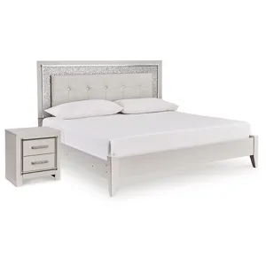 Zyniden Queen Panel Bed and Nightstand