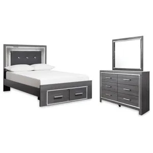 Lodanna Full Storage Bed, Dresser and Mirror