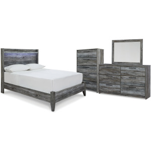 Baystorm Full Panel Bed, Dresser, Mirror and Chest