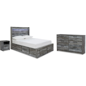 Baystorm Full Panel Storage Bed, Dresser and Nightstand