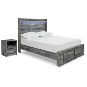Baystorm Full Panel Storage Bed and Nightstand