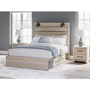 Senbry Queen Panel Bed with Storage