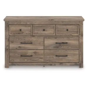 Rusticott Queen Poster Bed, Dresser and Nightstand