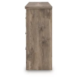 Rusticott Queen Poster Bed, Dresser and Nightstand