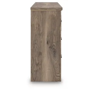 Rusticott Queen Poster Bed, Dresser and Nightstand