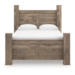 Rusticott Queen Poster Bed, Dresser and Nightstand