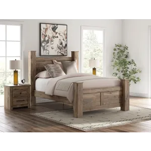 Keithland Queen Poster Bed, Dresser and Mirror