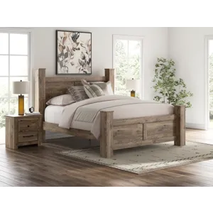 Keithland King Poster Bed, Dresser, Mirror and Nightstand