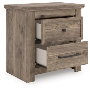 Rusticott Queen Poster Bed, Dresser and Nightstand