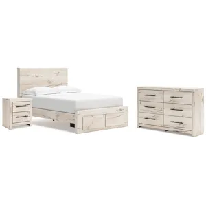 Lawroy Full Storage Bed, Dresser and Nightstand