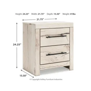 Lawroy Twin Panel Bed with Storage and Nightstand