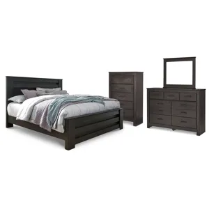 Brinxton King Panel Bed, Dresser, Mirror and Chest