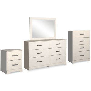 Stelsie Dresser, Mirror, Chest and Nightstand