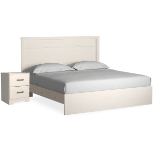 Stelsie King Panel Bed and Nightstand