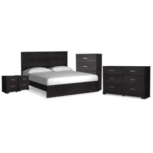 Belachime King Panel Bed, Dresser, Chest and 2 Nightstands