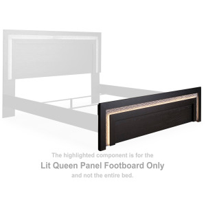 Shoralli Lit Queen Panel Footboard