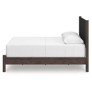 Pamytta Queen Upholstered Panel Bed, Dresser and Mirror