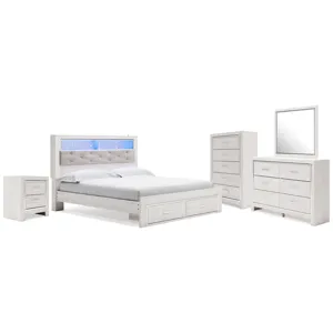 Altyra King Storage Bed, Dresser, Mirror, Chest and Nightstand