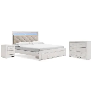 Altyra King Storage Bed, Dresser and Nightstand