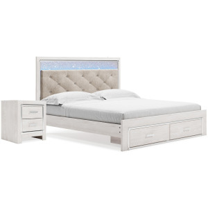 Altyra King Storage Panel Bed and Nightstand
