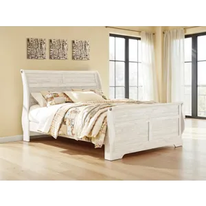 Willowton King Sleigh Bed, Dresser, Mirror, Chest and 2 Nightstands