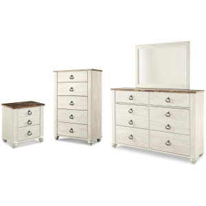 Willowton Dresser, Mirror, Chest and Nightstand