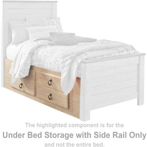 Willowton Under Bed Storage with Side Rail