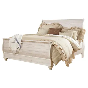 Willowton King Sleigh Bed and Nightstand