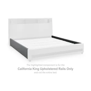 Cayberry California King Upholstered Rails